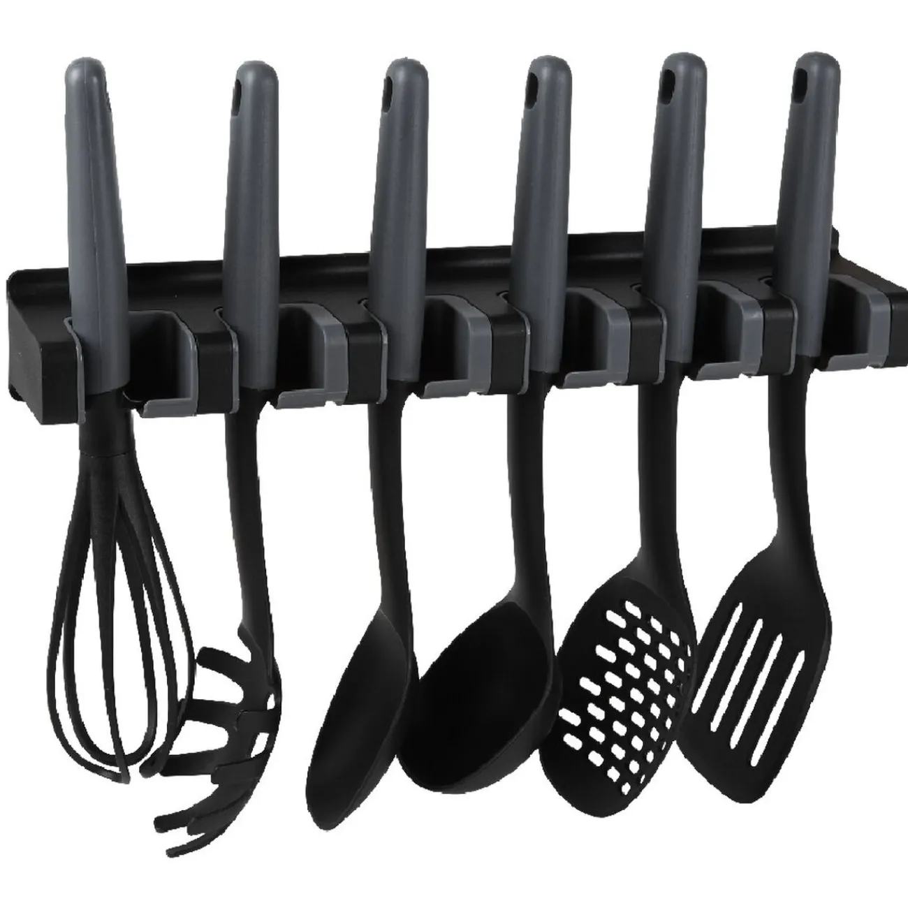 Online Lot de 6 ustensiles avec support noir gris Préparation Culinaire