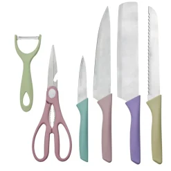 Lot de 6 ustensiles de découpe inox Préparation Culinaire