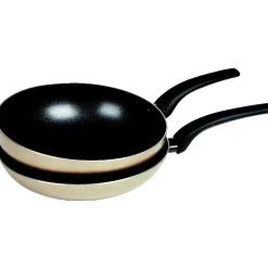 New Lot poêle et wok anti-adhésif argenté Cuisson