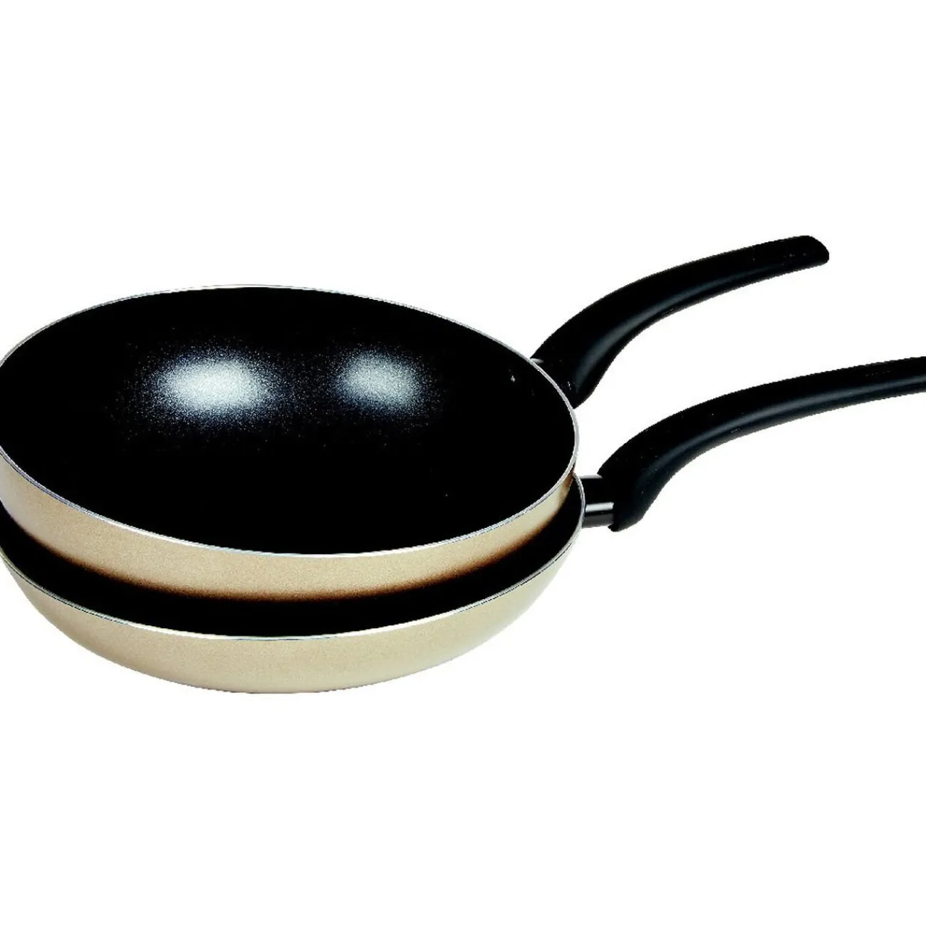 New Lot poêle et wok anti-adhésif argenté Cuisson