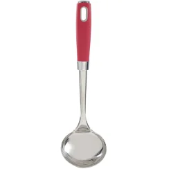 Louche en inox manche en polypropylène rouge Préparation Culinaire
