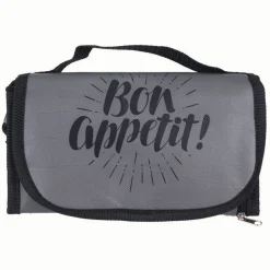 Best Lunch bag réfrigérant gris et noir inscription Bon Appétit ! Conservation Alimentaire
