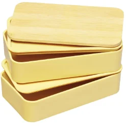 Sale Lunch box couvercle bambou x2 Conservation Alimentaire