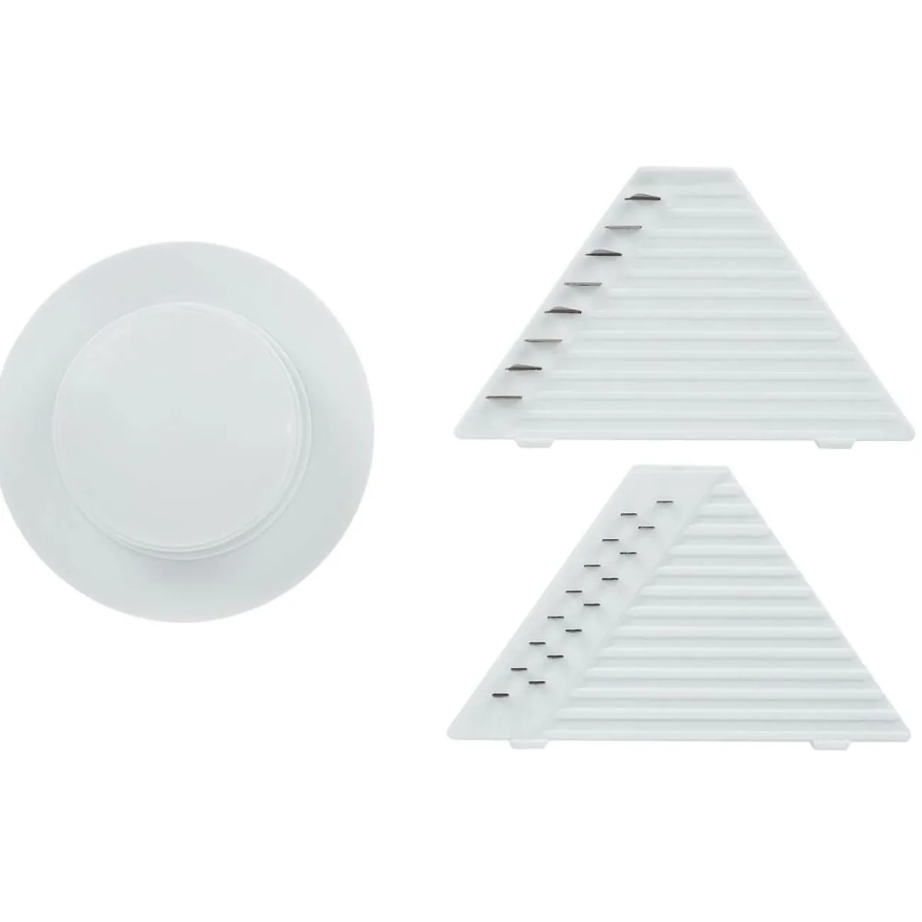 Clearance Mandoline multiusage 4 accessoires inox et plastique blanc Préparation Culinaire