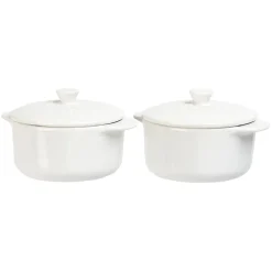 Discount Mini cocotte céramique blanc x2 Cuisson