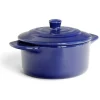 Online Mini cocotte individuelle en céramique avec couvercle - bleu ou noir Cuisson