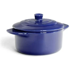 Online Mini cocotte individuelle en céramique avec couvercle - bleu ou noir Cuisson