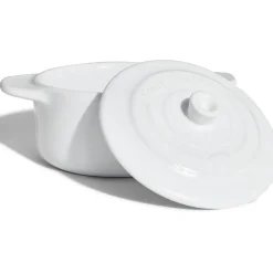 Discount Mini cocotte individuelle en céramique avec couvercle - gris ou blanc Cuisson