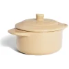 Mini cocotte individuelle en céramique avec couvercle - marron clair ou foncé Cuisson