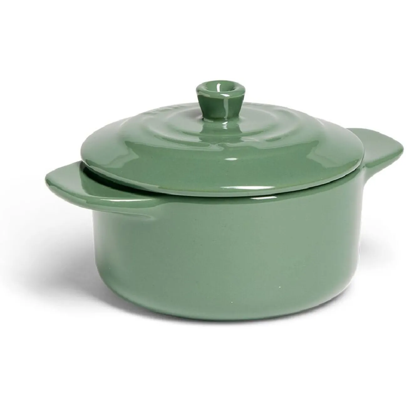 Online Mini cocotte individuelle en céramique avec couvercle - rouge ou vert Cuisson