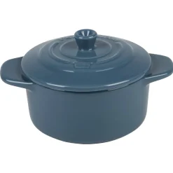 Best Mini cocotte ronde bleu canard Cuisson