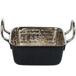 New Mini plat à four carré noir ou cuivre effet martelé Cuisson