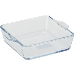 Mini plat en verre forme carré Cuisson