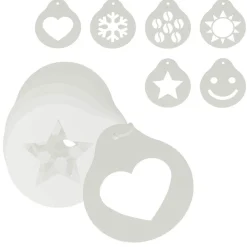 Hot Mini pochoir à café x6 Metaltex Préparation Culinaire