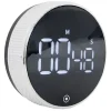 Discount Minuteur numérique magnétique noir Ø7,8x2,7cm Préparation Culinaire