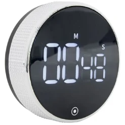 Discount Minuteur numérique magnétique noir Ø7,8x2,7cm Préparation Culinaire