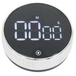Discount Minuteur numérique magnétique noir Ø7,8x2,7cm Préparation Culinaire