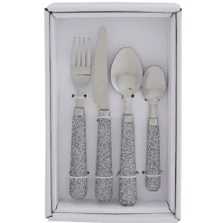 Hot Ménagère 24 pièces paillettes argenté Préparation Culinaire