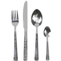 Outlet Ménagère 24 pièces strilles en relief Vaisselle Et Accessoires De Table