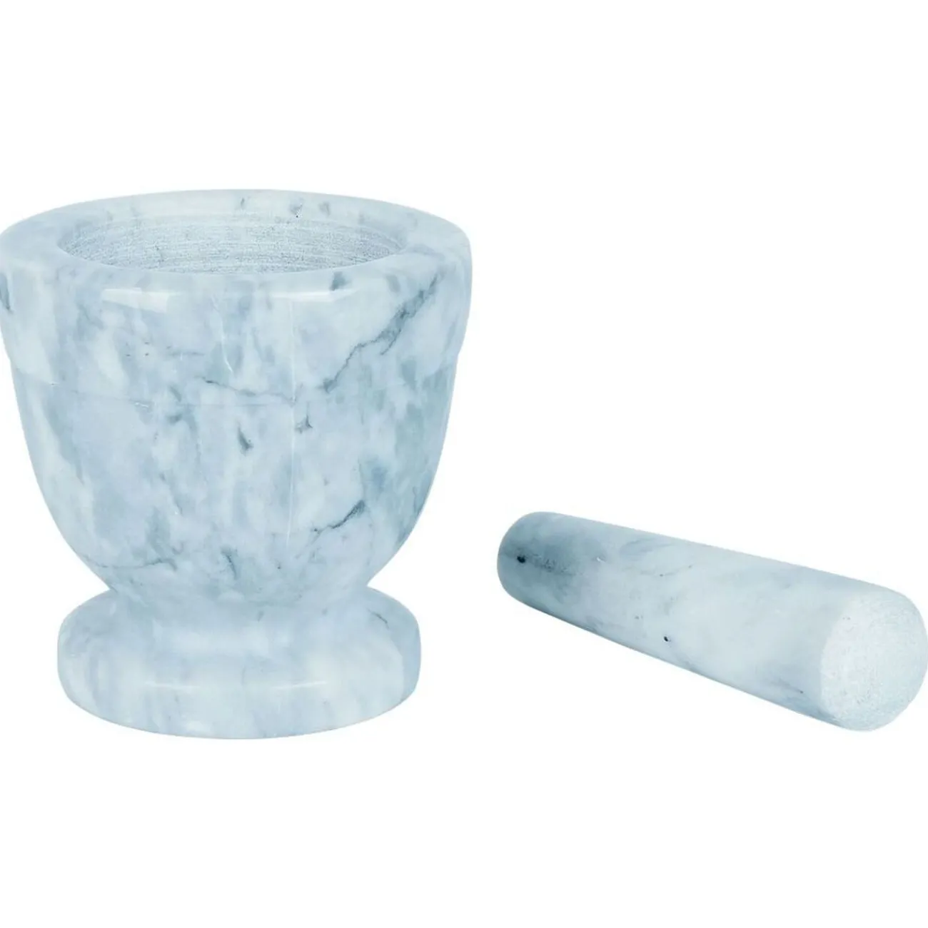 Clearance Mortier avec pilon effet marbre gris Ø10,5xH10cm Préparation Culinaire