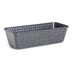 New Moule à cake perforé acier noir 25x7xH2,5cm Cuisson