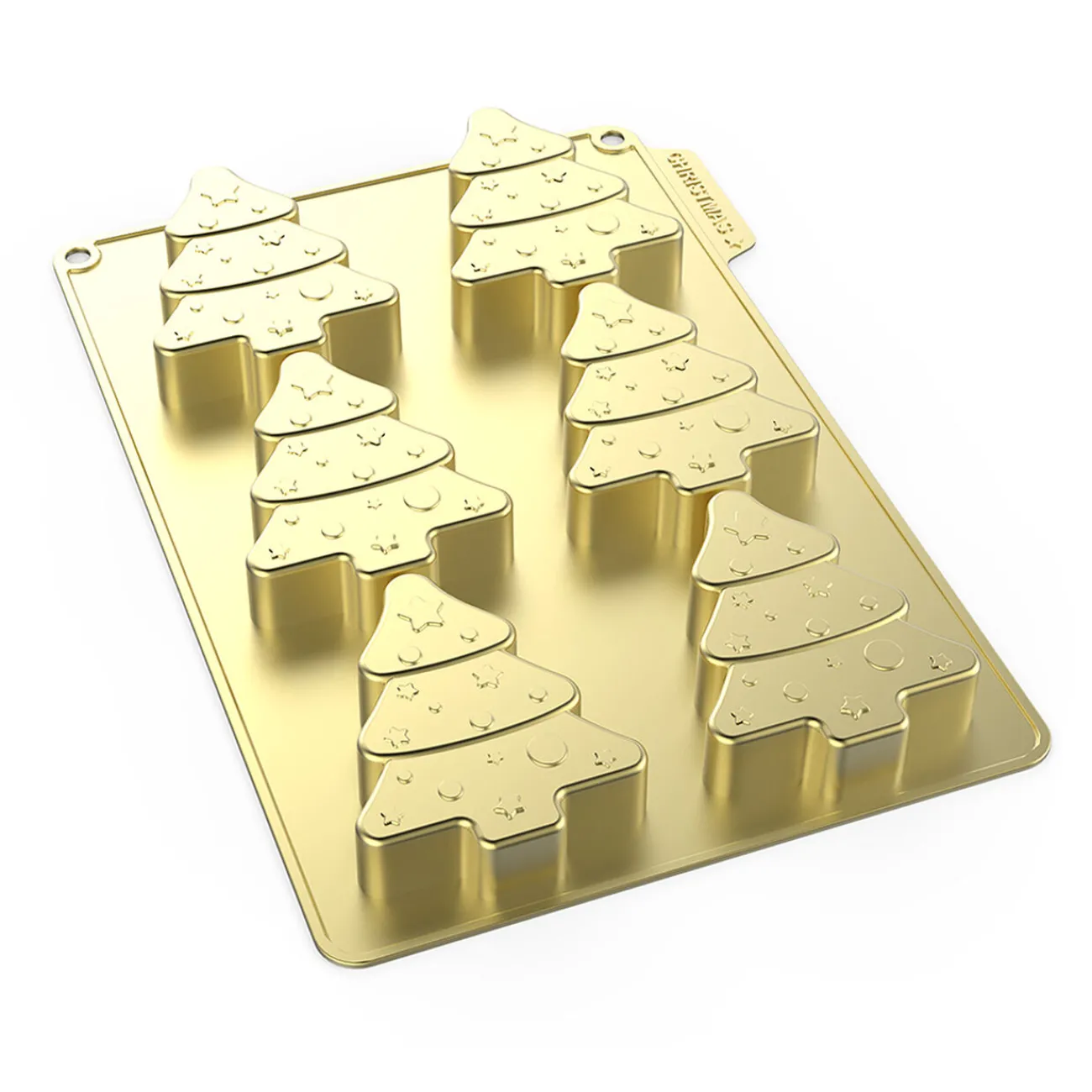 Discount Moule à gâteau forme sapin de Noël x 6 en silicone Cuisson