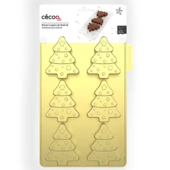 Discount Moule à gâteau forme sapin de Noël x 6 en silicone Cuisson
