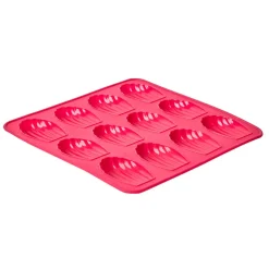 Clearance Moule 12 madeleines silicone rose Cuisson