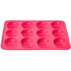 Clearance Moule 12 madeleines silicone rose Cuisson
