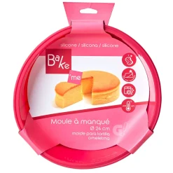 Sale Moule à manqué rond silicone rose Cuisson