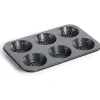 Hot Moule à muffin perforé acier noir 33,6x22xH3cm Cuisson