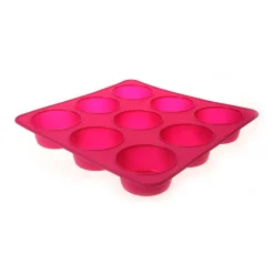 Moule 9 muffins silicone rose Cuisson