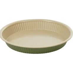 Moule à tarte rond B-NAT beige et vert Cuisson