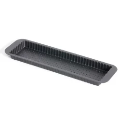 Discount Moule à tarte rétractable acier perforé noir 35x11xH2,5cm Cuisson