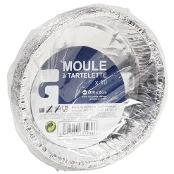 Moule à tartelette en aluminium diamètre 10cm par 10 Cuisson