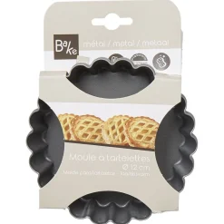 Sale Moule à tartelette revêtement antiadhésif Ø12cm x4 Cuisson
