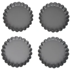 Sale Moule à tartelette revêtement antiadhésif Ø12cm x4 Cuisson