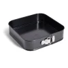 Moule charnière carré métal noir 26x26xH6,8cm Cuisson