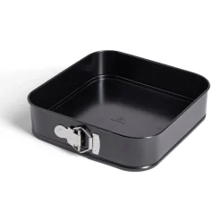 Moule charnière carré métal noir 26x26xH6,8cm Cuisson