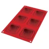 Best Moule en silicone 3D 6 minis coussins rouge Cuisson