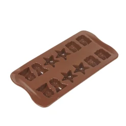 Sale Moule en silicone pour 12 chocolats de Noël Cuisson