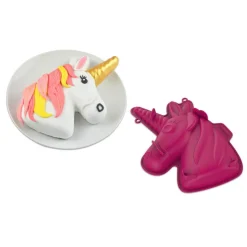Hot Moule licorne 3D silicone rouge Cuisson
