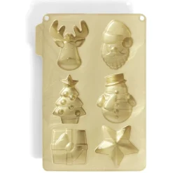 Discount Moule silicone 6 formes de Noël 27x19xH2cm Cuisson