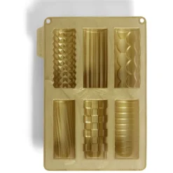 Online Moule silicone 6 mini bûches de Noël 27x19xH1,5cm Cuisson