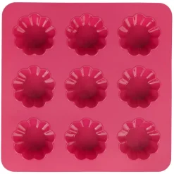 Sale Moule silicone rose 9 minis brioches Cuisson