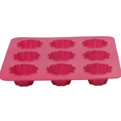 Sale Moule silicone rose 9 minis brioches Cuisson