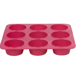 Discount Moule silicone rose 9 petits muffins Cuisson