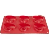 Hot Moule silicone rouge 6 minis coeurs 3D Cuisson