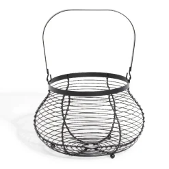 Outlet Panier à oeufs avec poignée métal noir Rangement De Cuisine