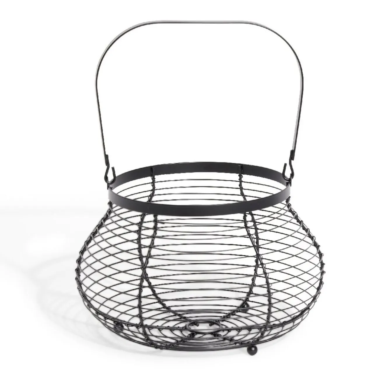 Outlet Panier à oeufs avec poignée métal noir Rangement De Cuisine
